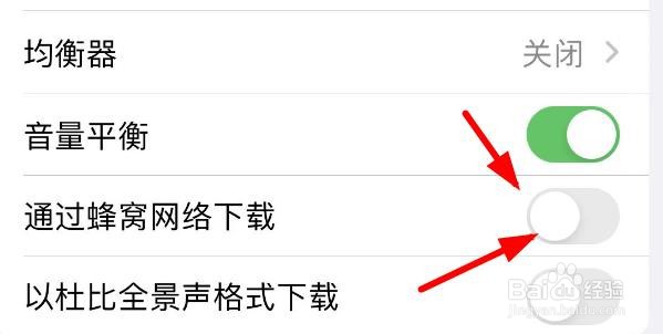 iPhone14如何打开手机音频选项的蜂窝下载