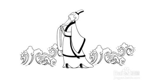 古代诗人简笔画