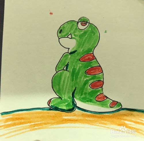 如何绘制一头卡通恐龙？