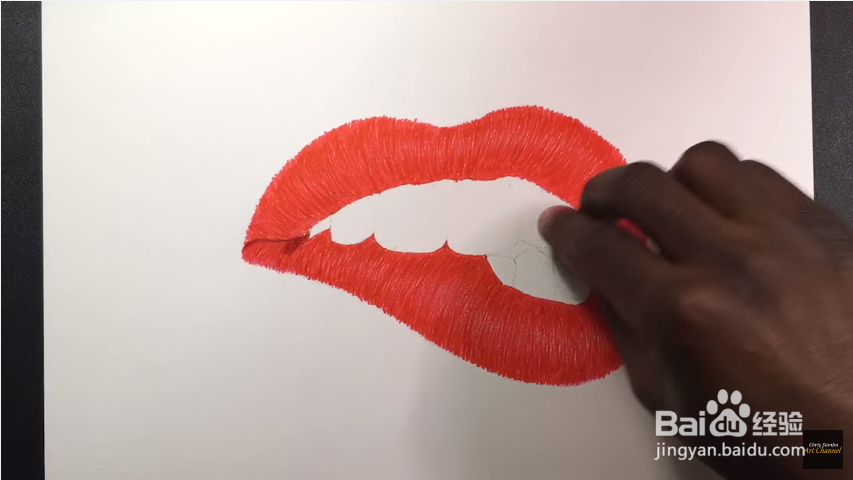 来画极具艺术气息的性感咬唇手绘教程
