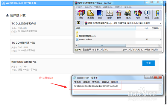 按键 COM插件接入Web网络验证系统示例