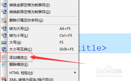 UltraEdit怎么对选中行添加缩进