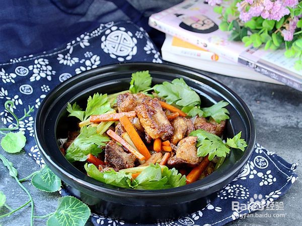 美味的家常干锅排骨制作