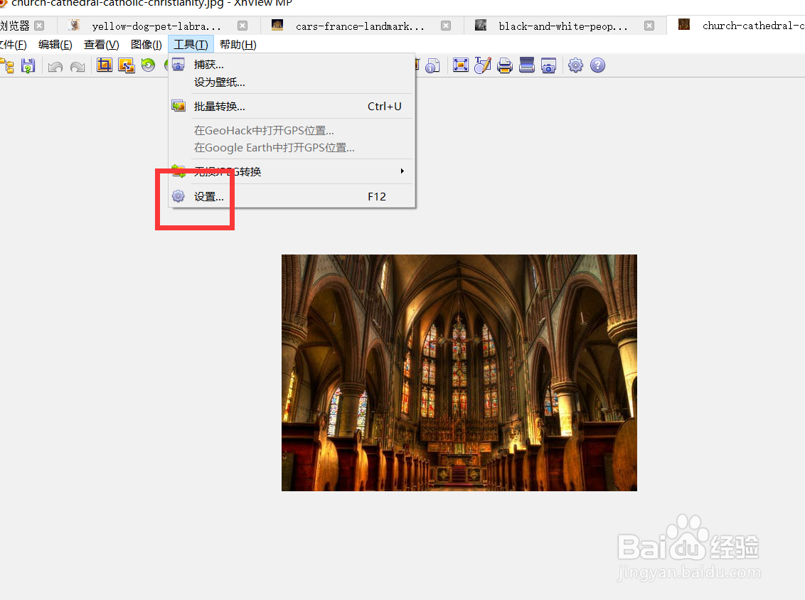 如何设置xnview在关闭按钮上显示缩略图