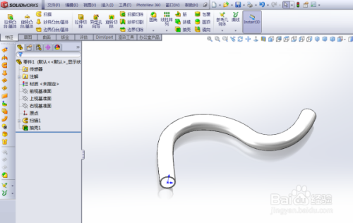 soldworks如何绘制弯管