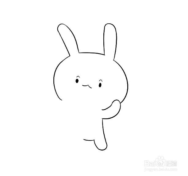 如何手工画卡通兔子的简笔画？
