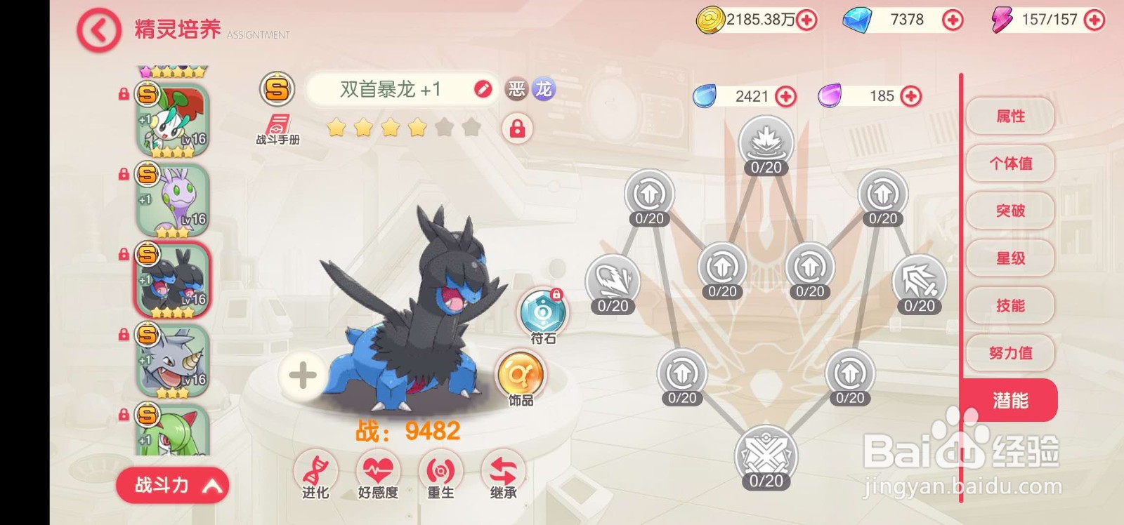 手游口袋觉醒双首暴龙战力提升攻略