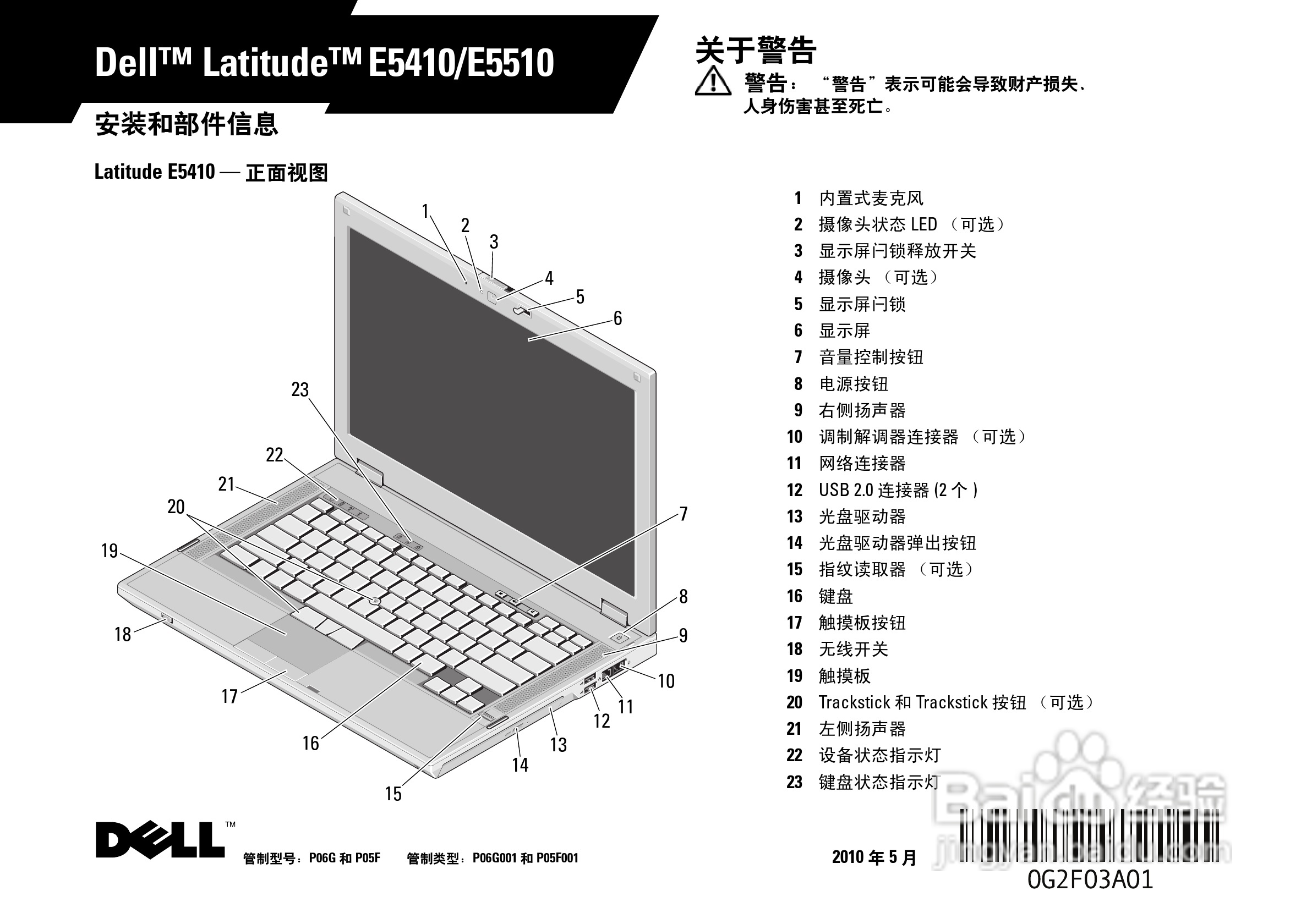 Dell Latitude E5410/E5510笔记本说明书