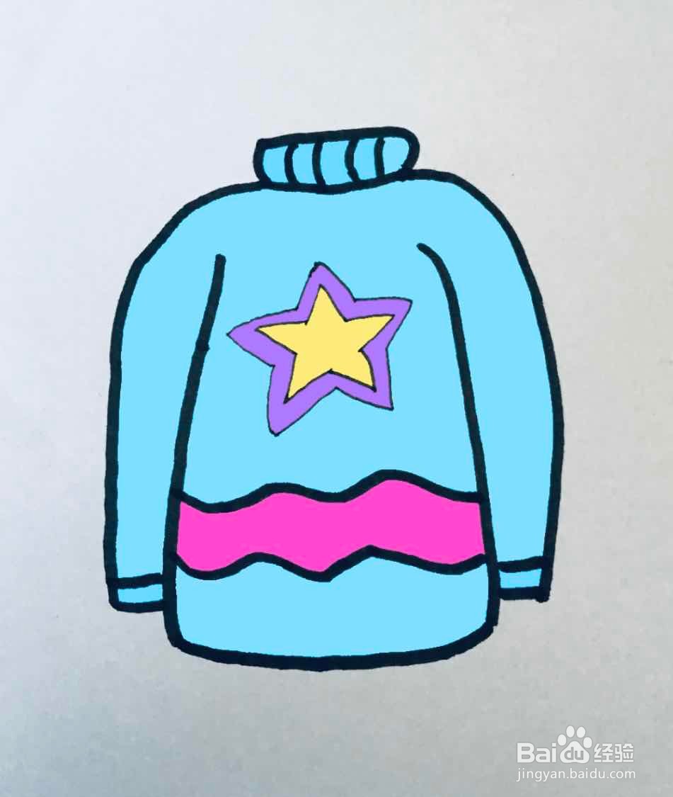 怎么画毛衣(幼儿简笔画)