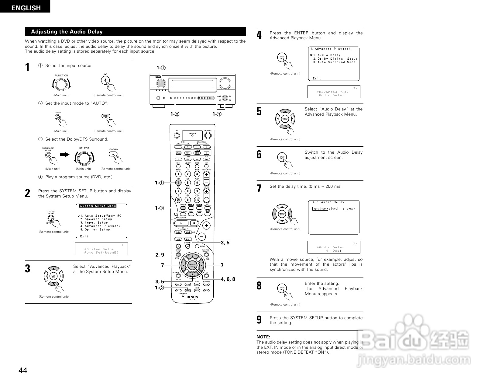 DENON AVR-2805收音环绕扩音机操作说明书:[3]