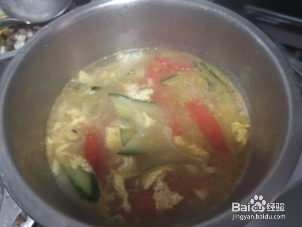 黄瓜柿子鸡蛋汤