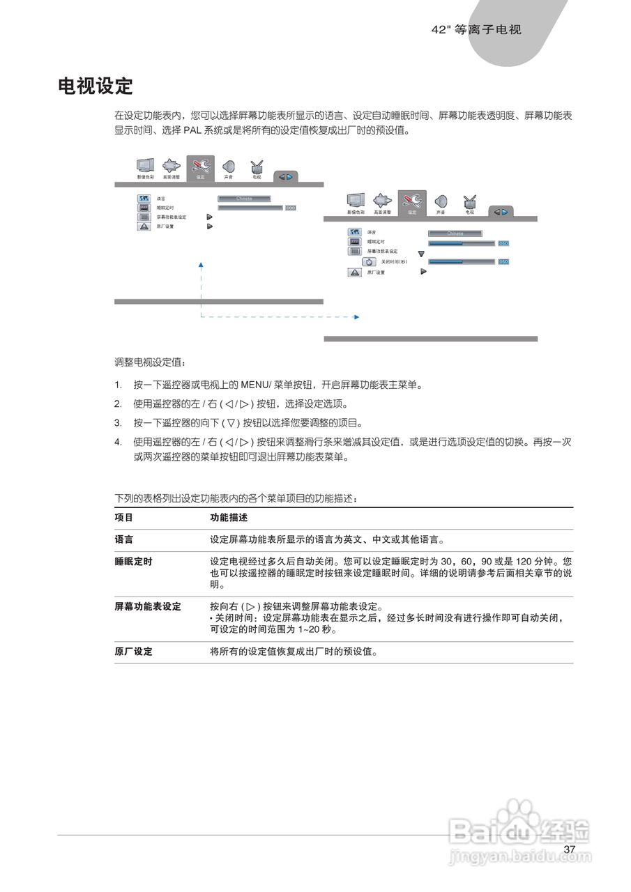中晶MICROTEK型42寸等离子电视机使用说明书:[4]