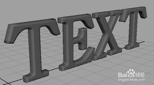 Maya打造立体字效果的方法 百度经验