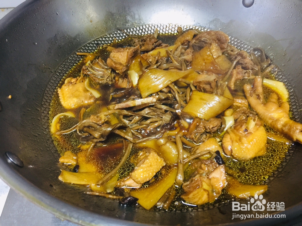 妈妈教我做的茶树菇川粉鸡肉