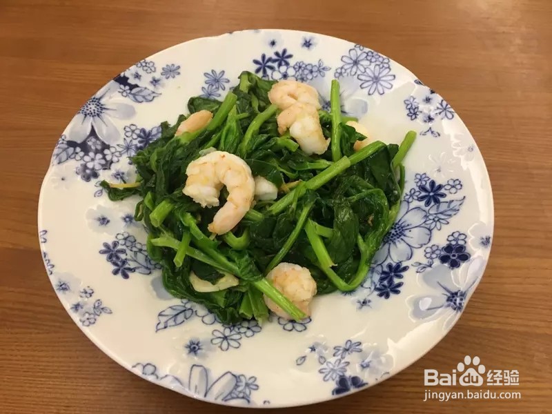 怎样做出家常菜系列之豆苗虾仁