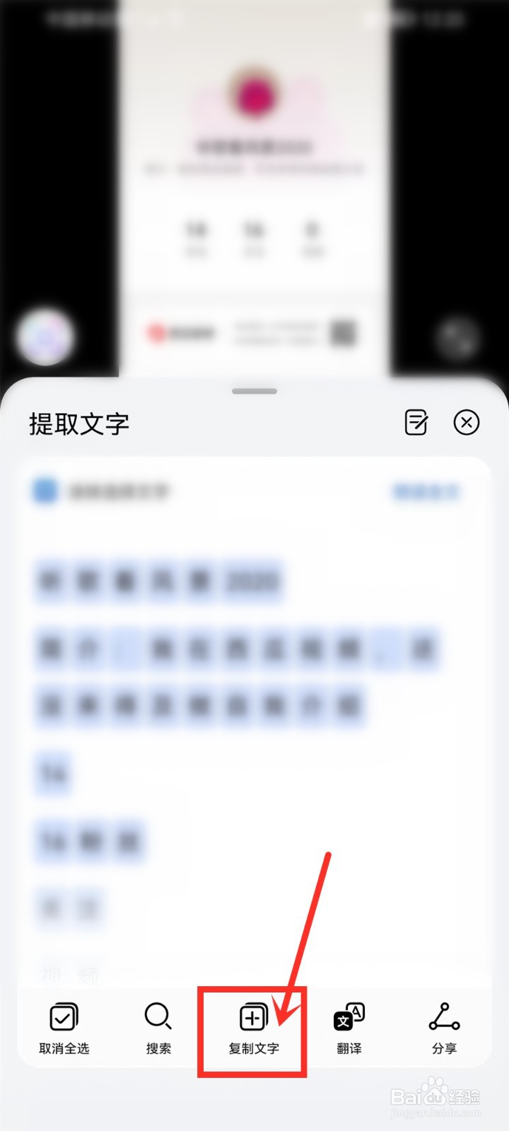 华为图库怎么提取图中文字
