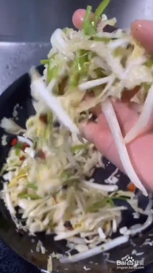 白菜炒粉条怎么做#校园分享#