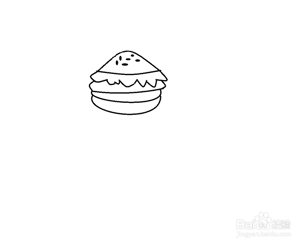 汉堡的简笔画