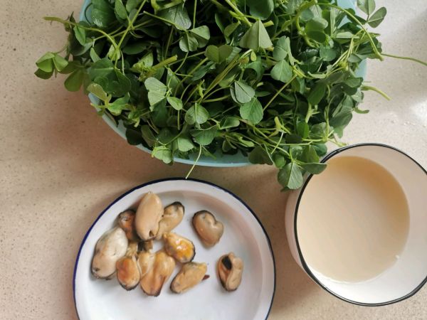 上汤贻贝金花菜