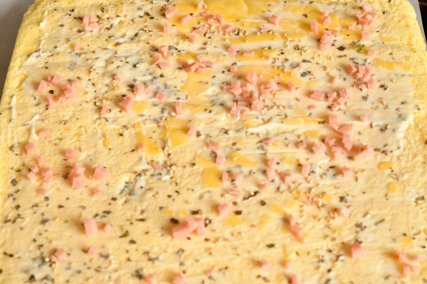 火腿肉松蛋糕卷