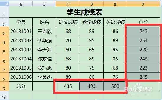 excel怎样自动求和 excel自动求和快捷键