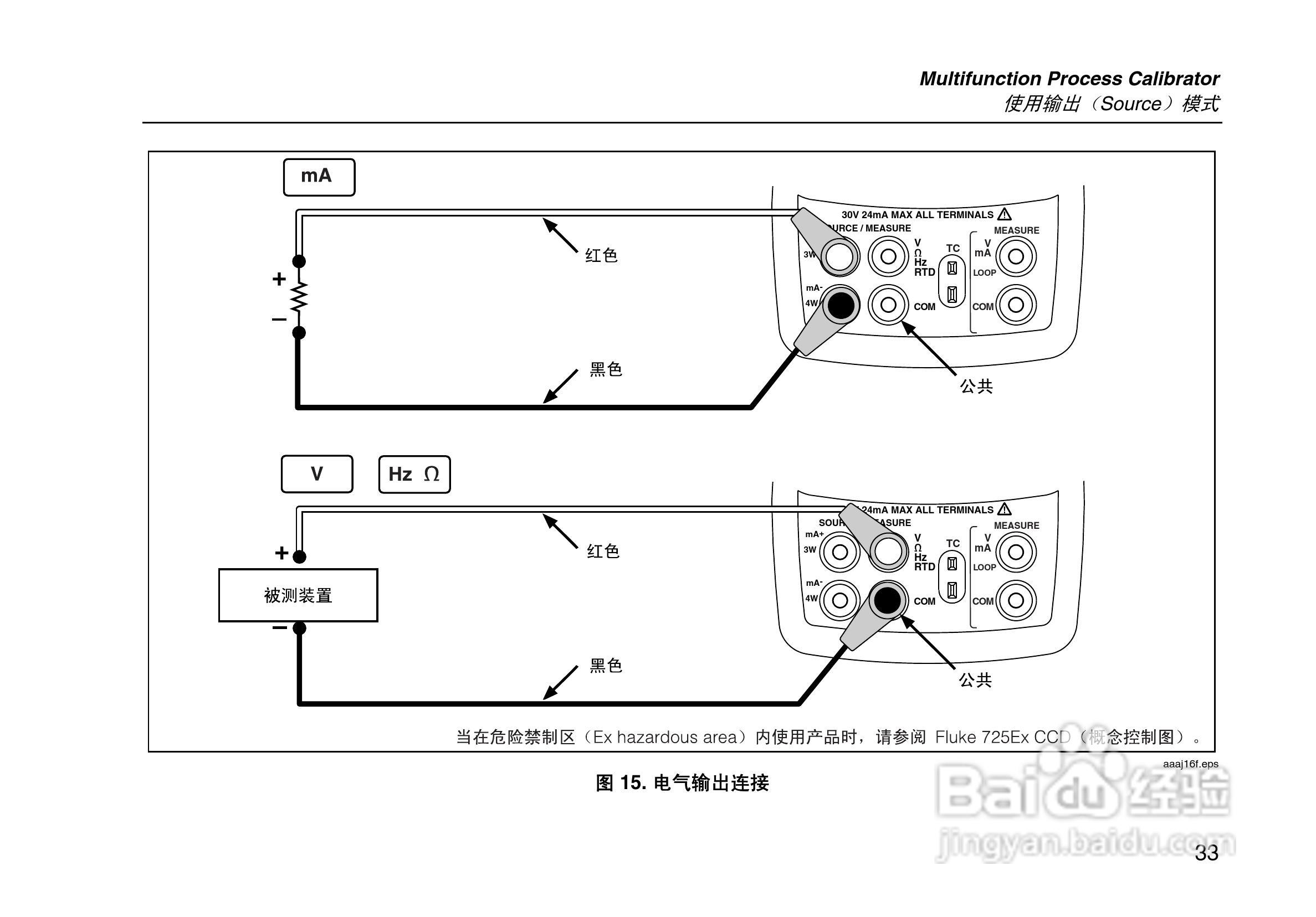Fluke 725Ex 本安型多功能过程校准器说明书:[5]