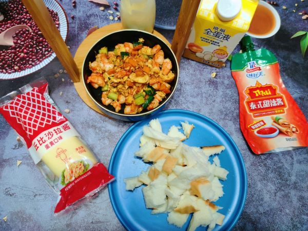 低脂沙拉虾仁吐司碎