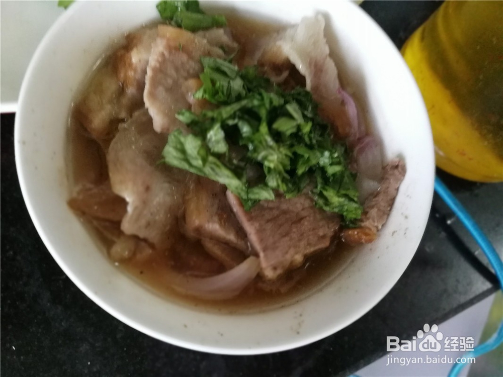 葱香蒸猪蹄膀肉片