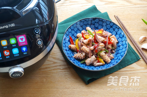 椒盐鱿鱼花的做法