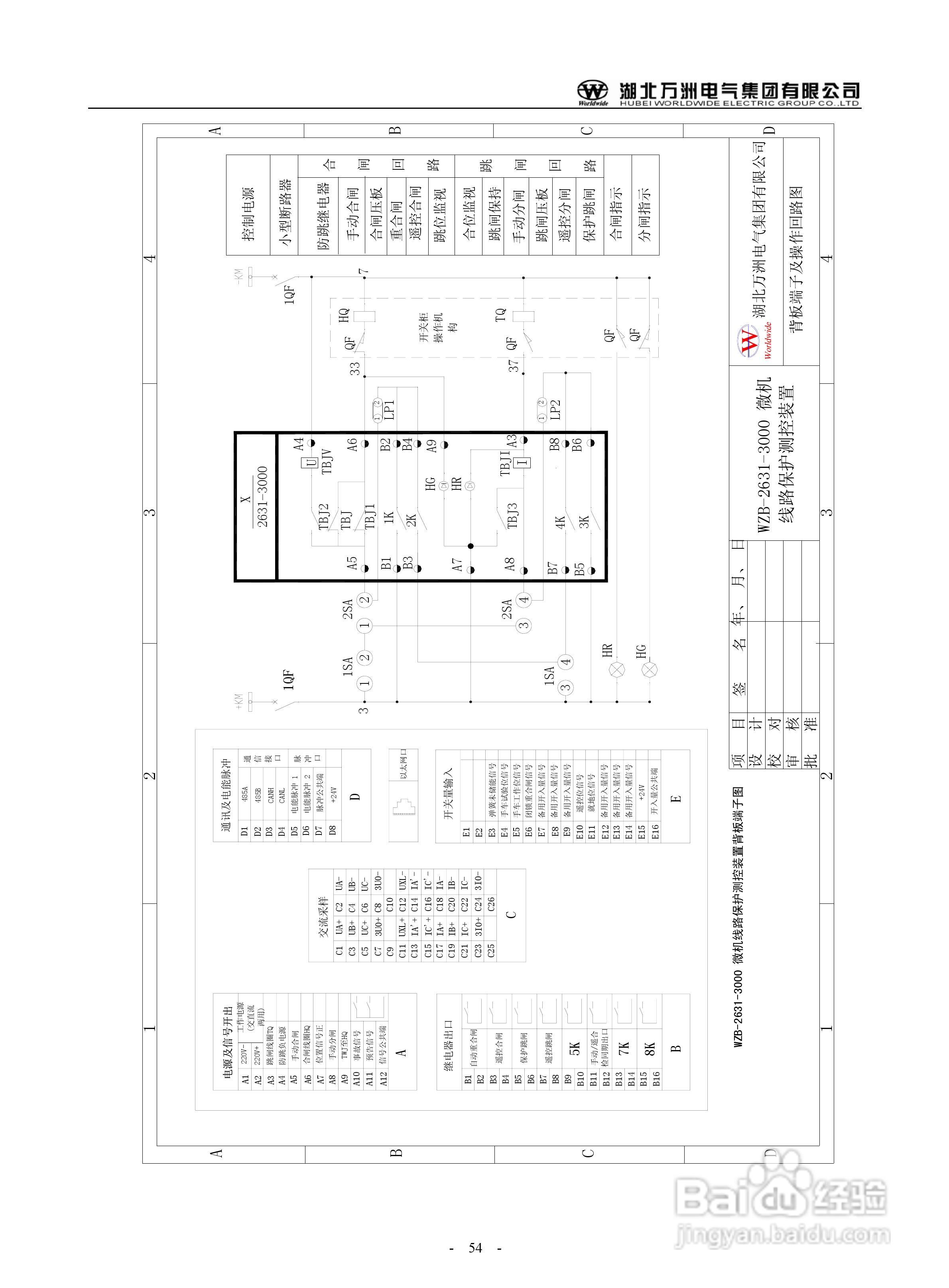 万洲WZB-2671A-3000微机母线绝缘监察保护装置使用说明:[6]