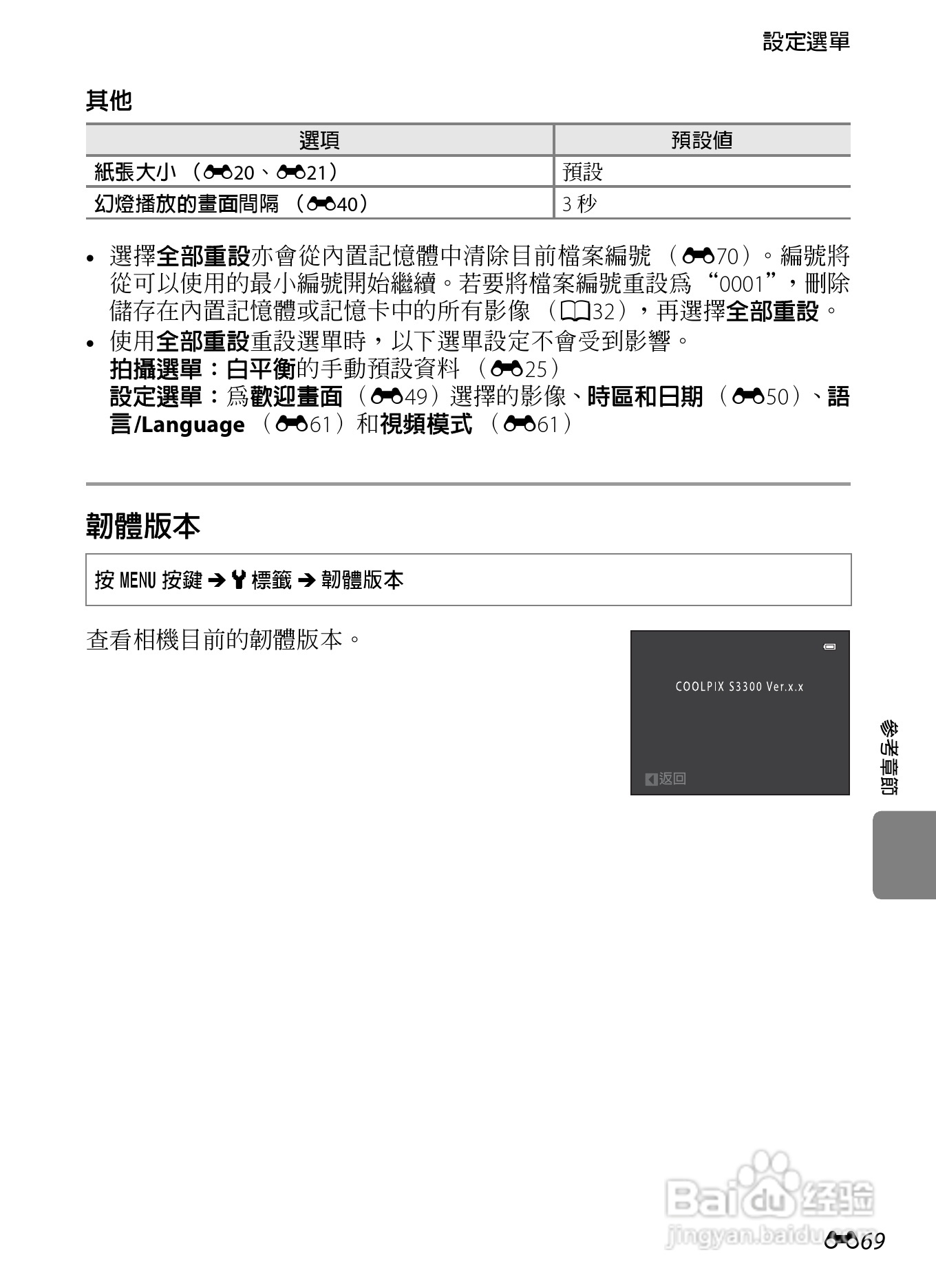 尼康 COOLPIX S3300数码相机说明书:[18]