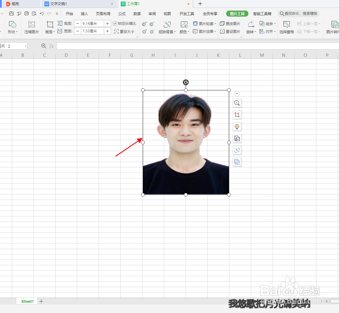 Excel如何给照片换底色