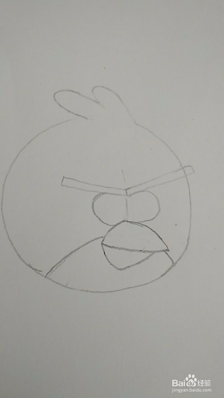 多妈简笔画愤怒的小鸟