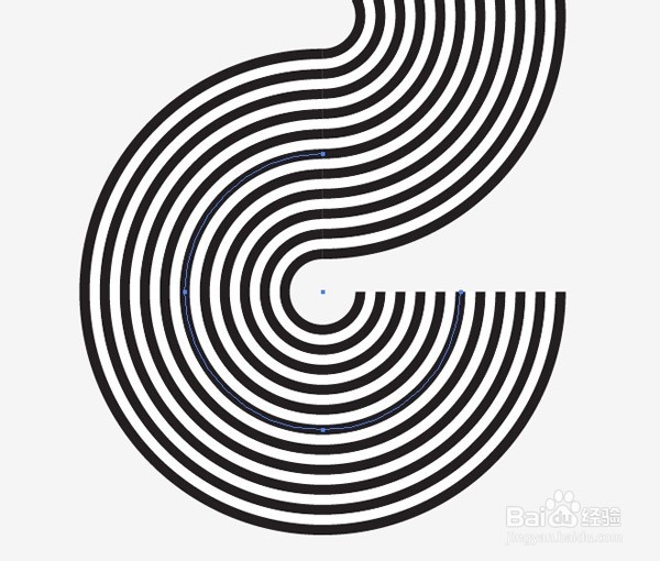 如何创建几何有条纹线的艺术插画