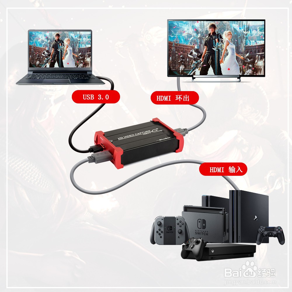 Switch/PS4/Xbox怎样连接笔记本直播