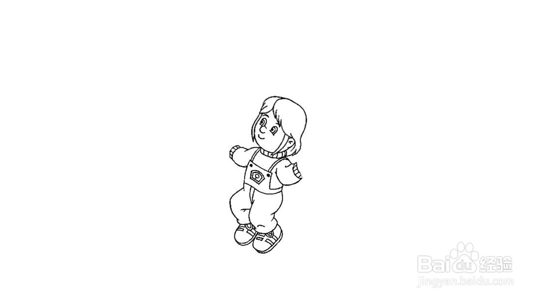 跳绳女孩简笔画教程