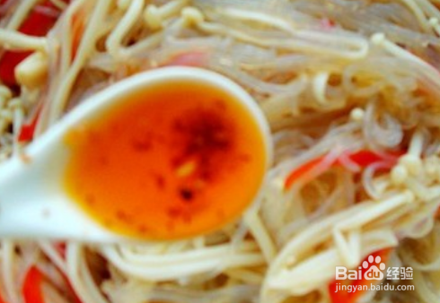 粉丝拌金针菇怎么做