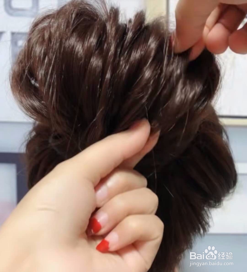 超级简单的丸子头