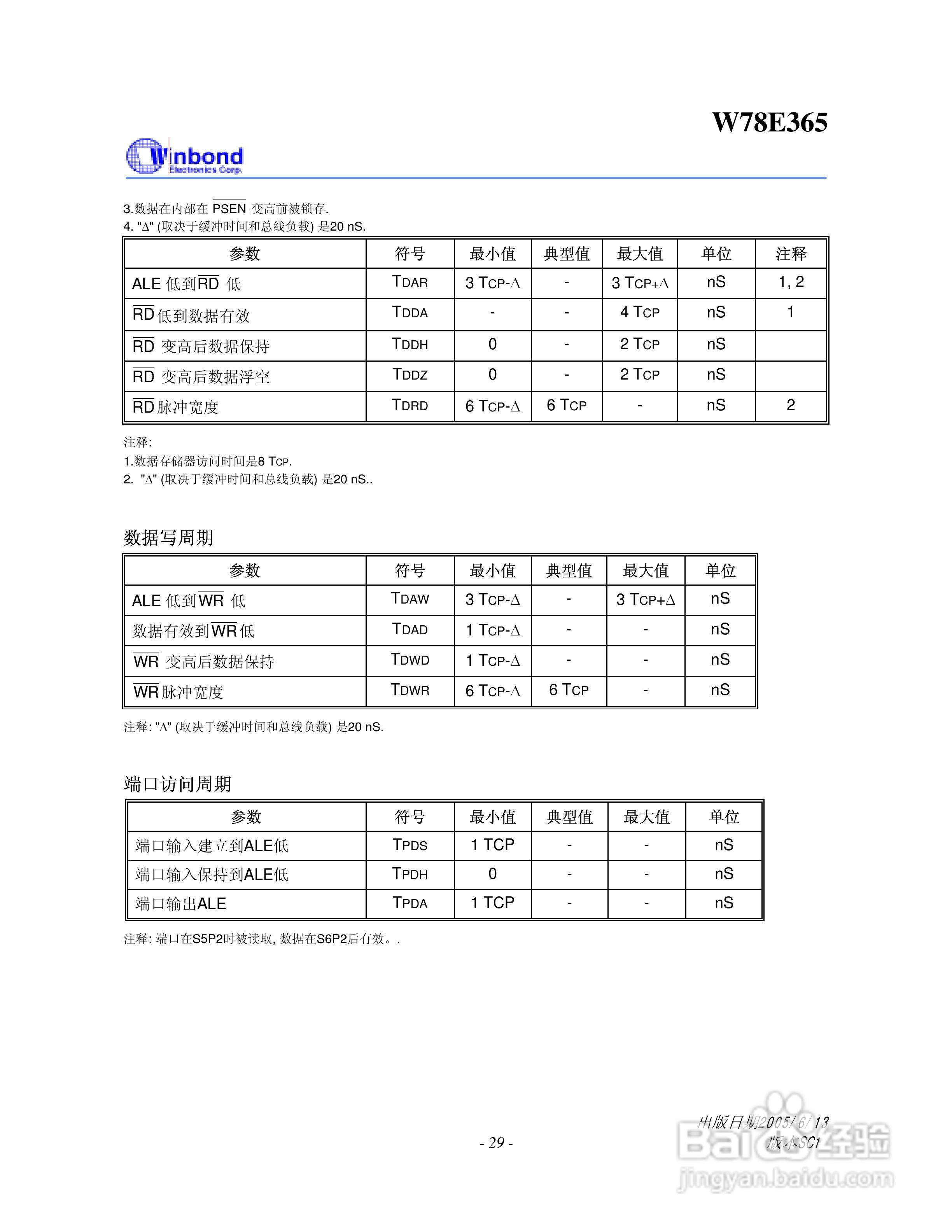 Winbond W78E365 8位微控制器说明书:[3]