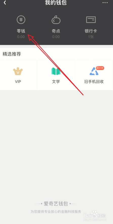 爱奇艺随刻如何查看零钱明细