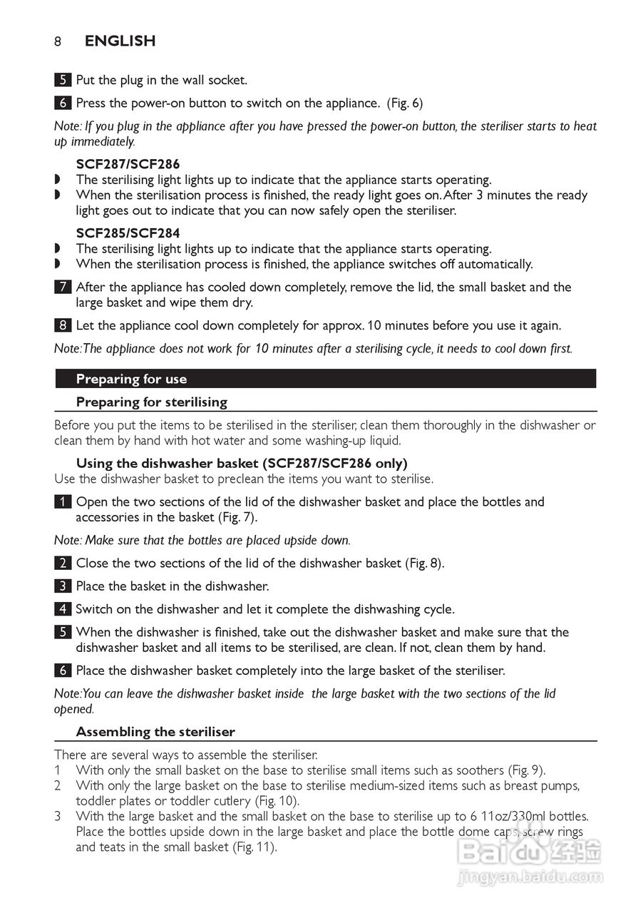 PHILIPS SCF285电子蒸汽消毒锅说明书:[1]