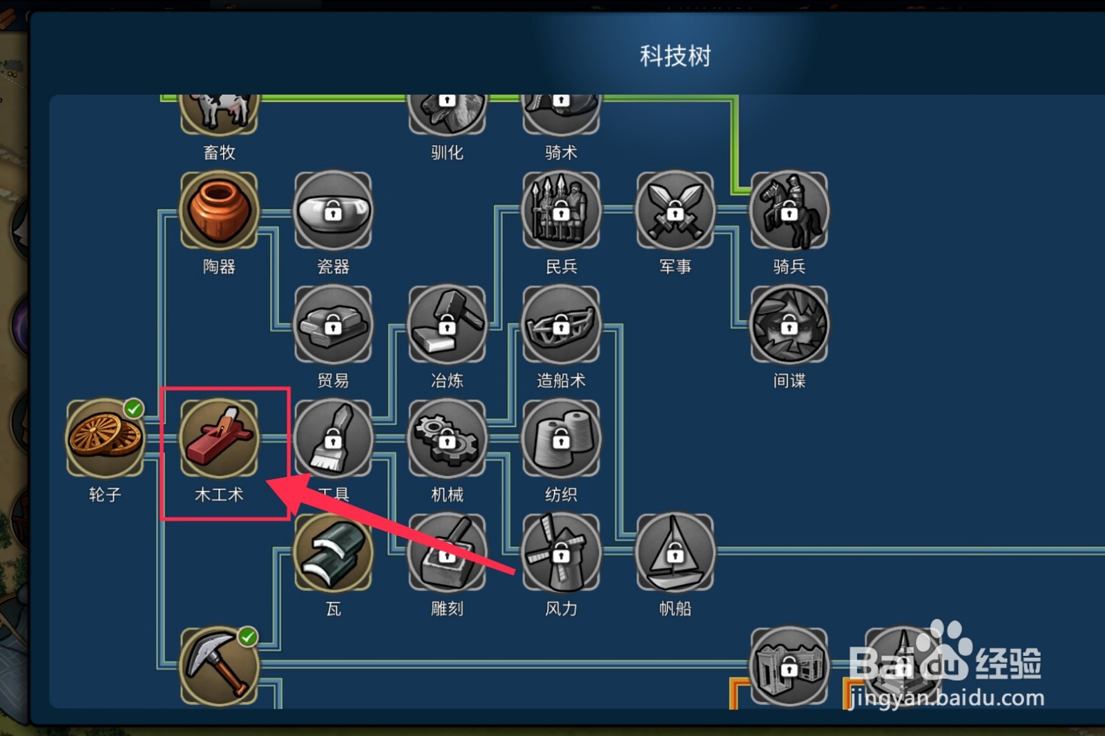 模拟帝国木工术科技怎么研究