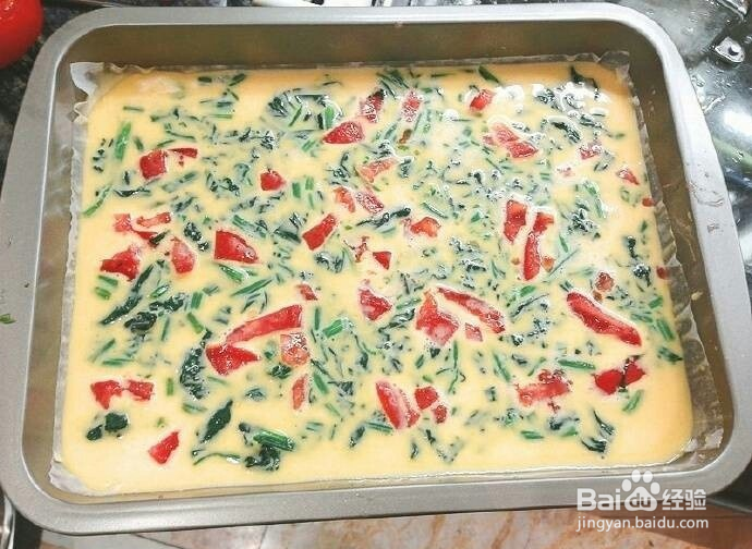 番茄菠菜烤蛋卷的做法