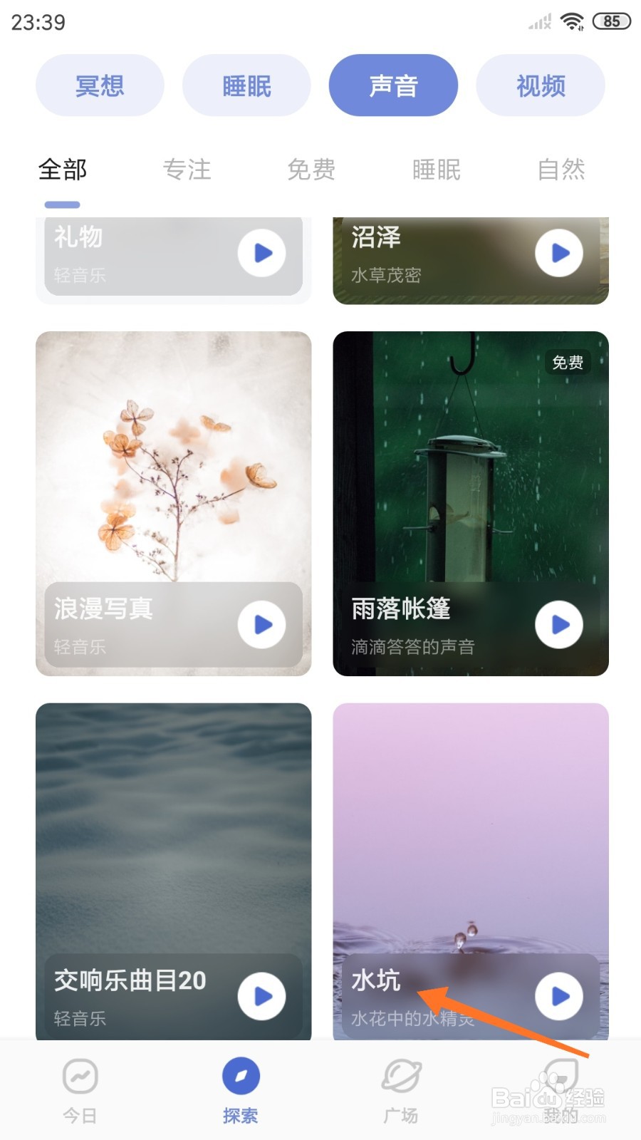 NiceDay中怎么试听水坑