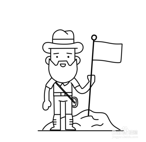 简笔画--如何画旅行人的简笔画