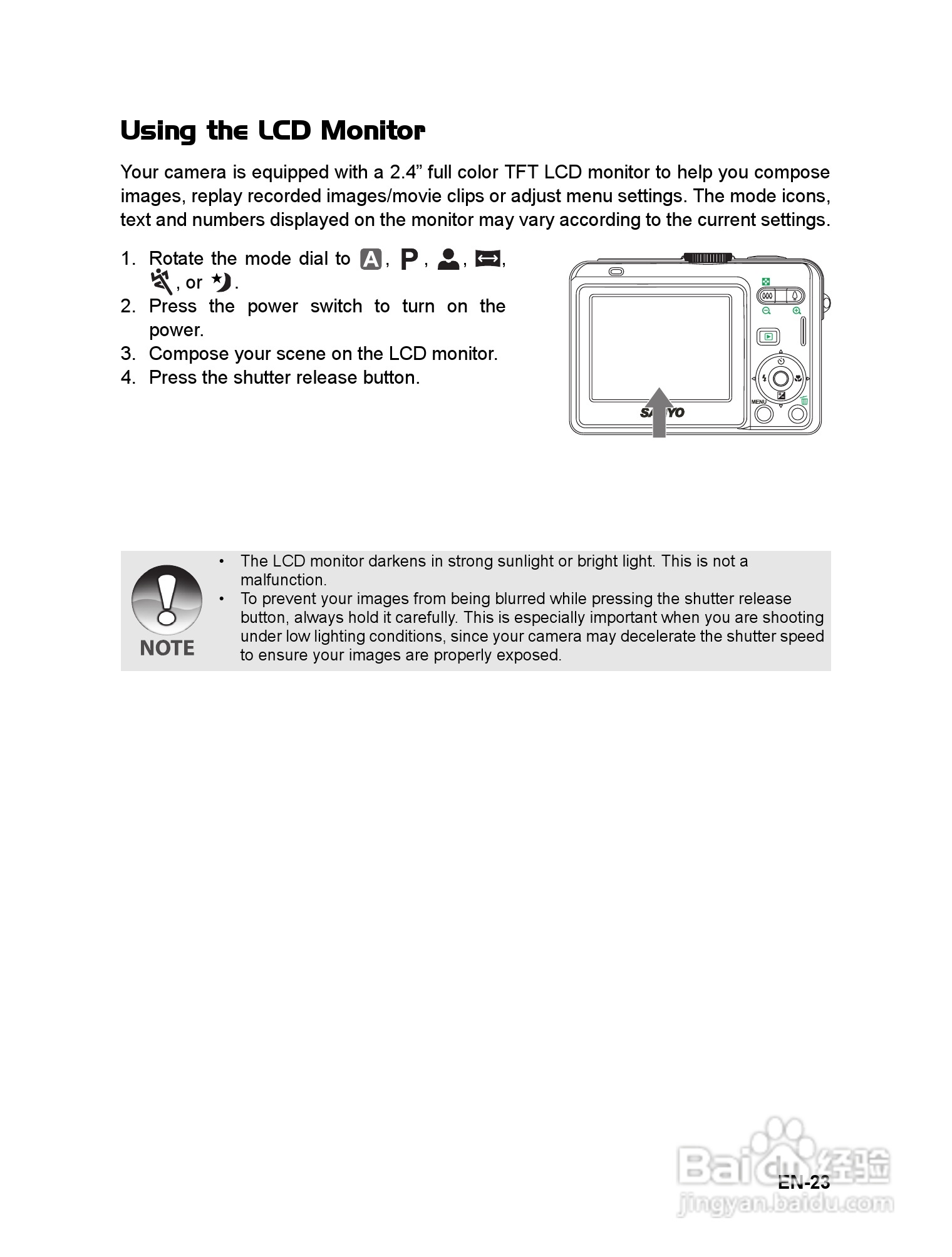 三洋VPC-S500数码相机使用说明书:[3]