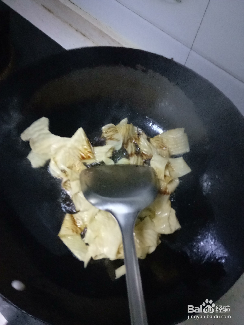 家常青菜炒蛋白肉