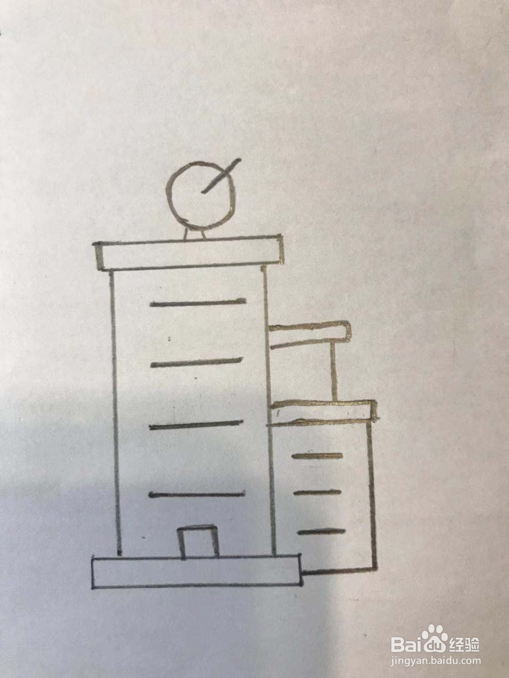 电视台大楼的简笔画的画法