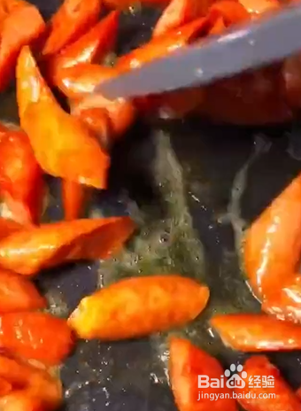 如何制作孜然火腿肠