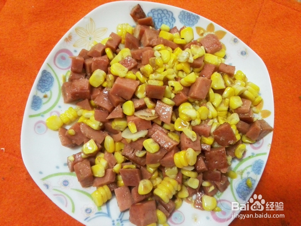 火腿肠炒玉米粒的做法